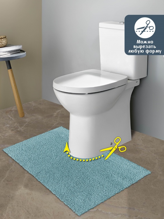 Коврик НАНОХЛОПОК SHAHINTEX 50х80 аквамариновый 01 S - 4