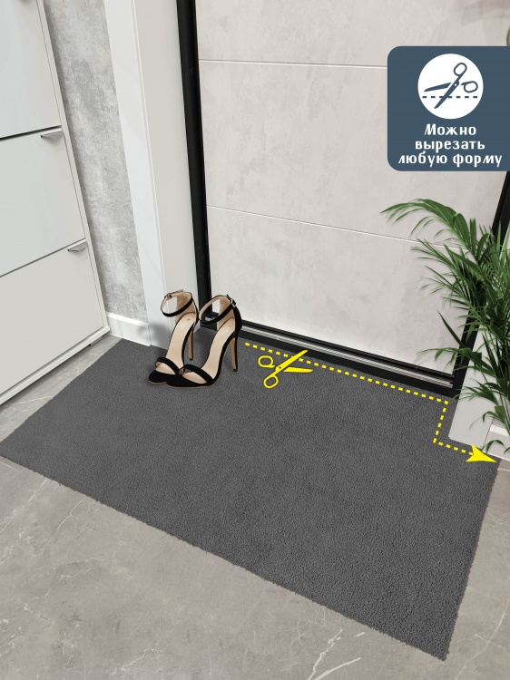 Коврик НАНОХЛОПОК SHAHINTEX 60х100 серый 03 S - 4
