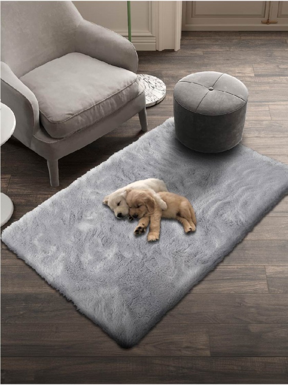 Коврик меховой SHAHINTEX (3 см) 67х130 голубая норка 23 S - 2