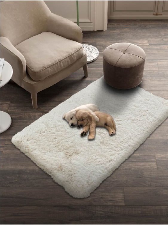 Коврик меховой SHAHINTEX (3 см) 67х130 жемчужный 21 S - 2