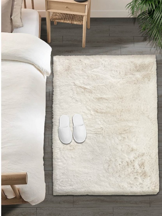 Коврик меховой SHAHINTEX (3 см) 67х130 жемчужный 21 S - 3