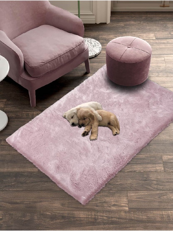 Коврик меховой SHAHINTEX (3 см) 67х130 фламинго 25 S - 2