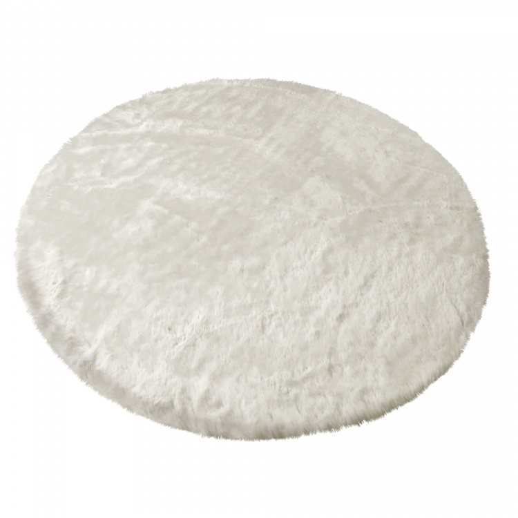 Коврик меховой SHAHINTEX (3 см) круг d-99 жемчужный 21 S - 2