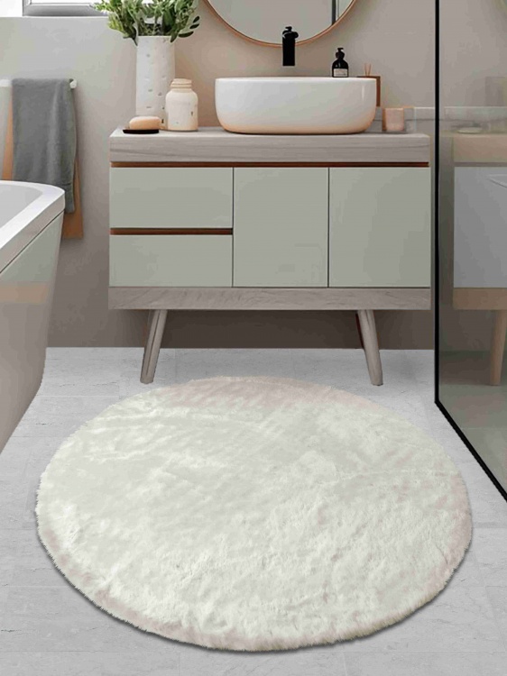 Коврик меховой SHAHINTEX (3 см) круг d-99 жемчужный 21 S - 4