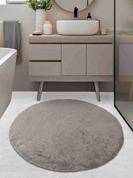 Коврик меховой SHAHINTEX (3 см) круг d-99 горностай 22 S - 3