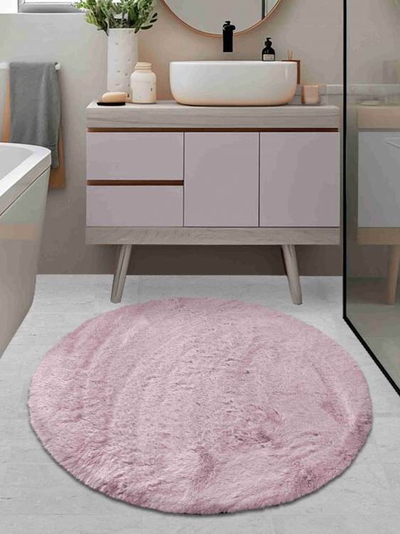 Коврик меховой SHAHINTEX (3 см) круг d-99 фламинго 25 S - 4