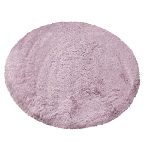 Коврик меховой SHAHINTEX (3 см) круг d-99 фламинго 25 S