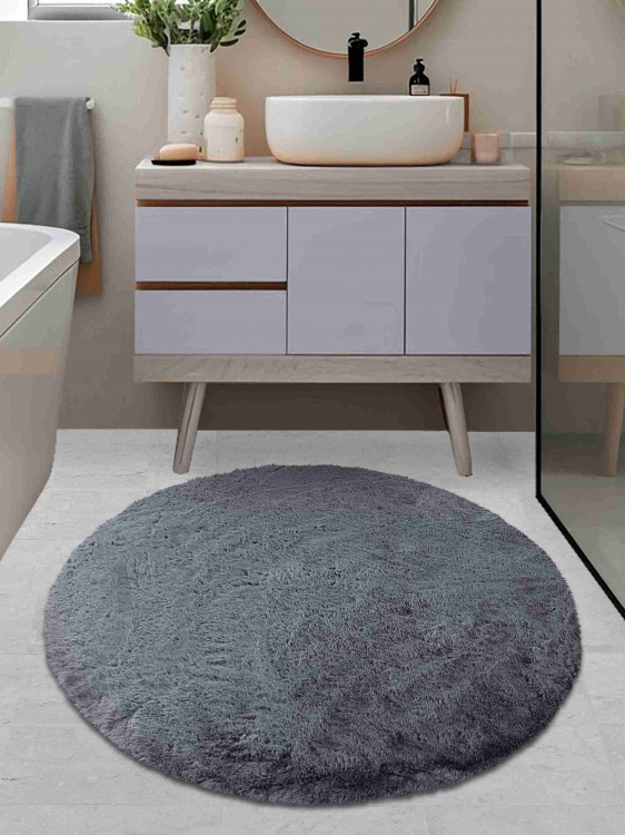 Коврик меховой SHAHINTEX (3 см) круг d-99 шиншилла 27 S - 4