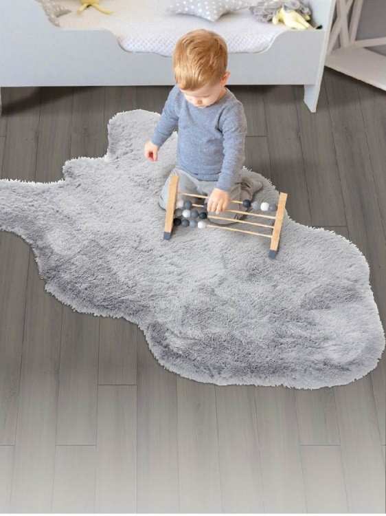 Коврик меховой шкура SHAHINTEX (3 см) 69х118 голубая норка 23 - 2