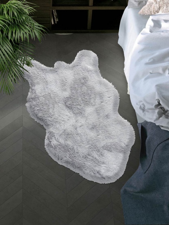 Коврик меховой шкура SHAHINTEX (3 см) 69х118 голубая норка 23 - 3