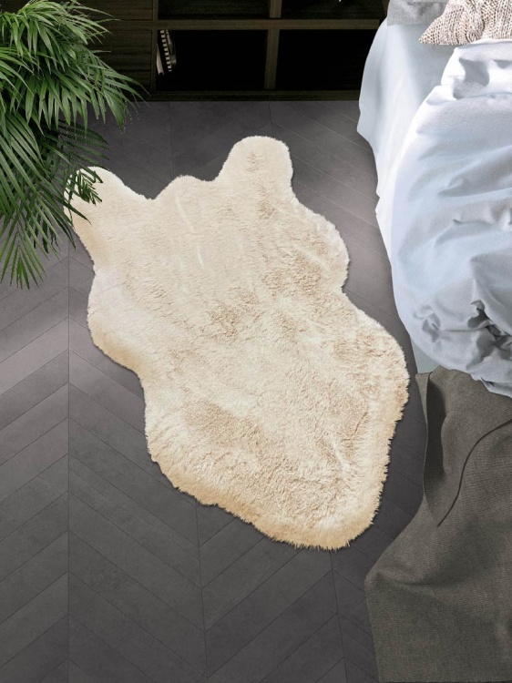 Коврик меховой шкура SHAHINTEX (3 см) 69х118 мальдивский песок 24 - 4