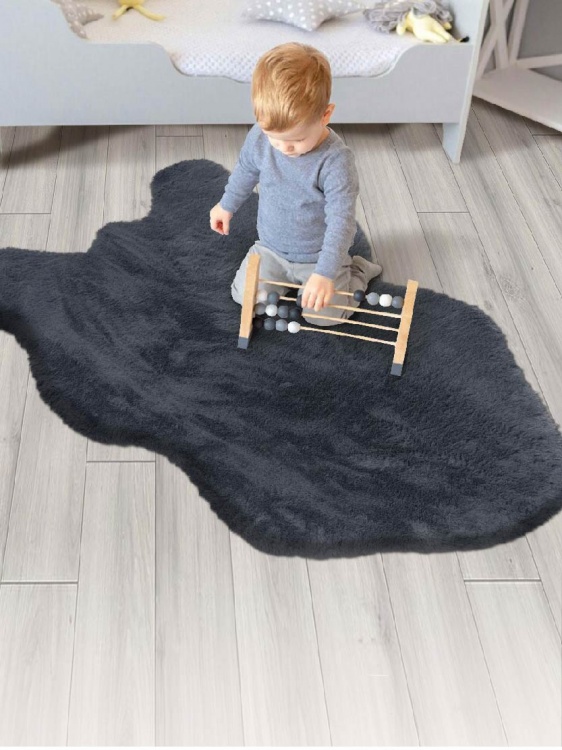 Коврик меховой шкура SHAHINTEX (3 см) 69х118 шиншилла 27 - 2