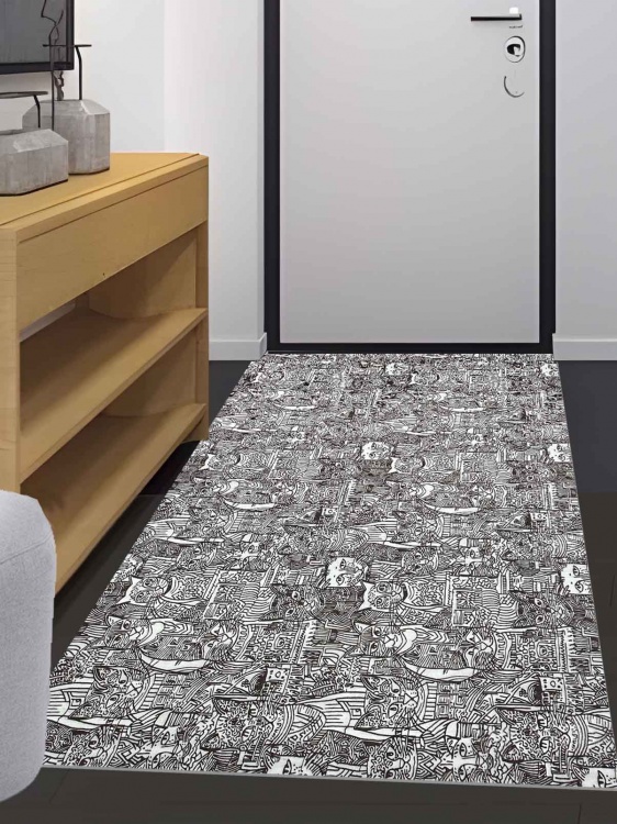 Коврик вырезной icarpet PRINT антискользящий (144) 