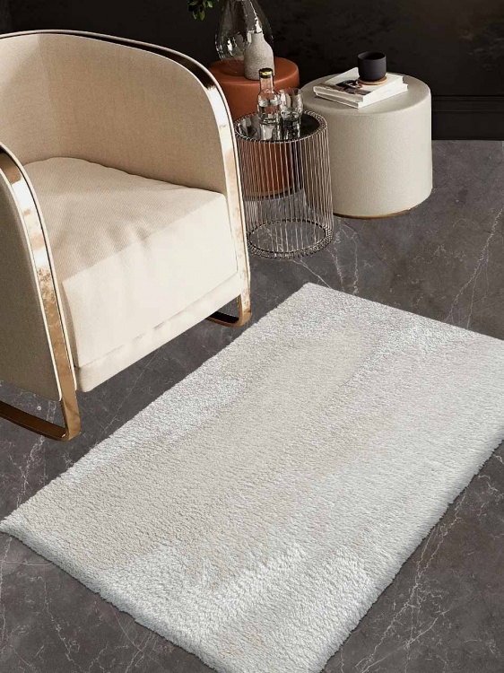 Коврик плюшевый 60х100 бежевый 04 S - 3