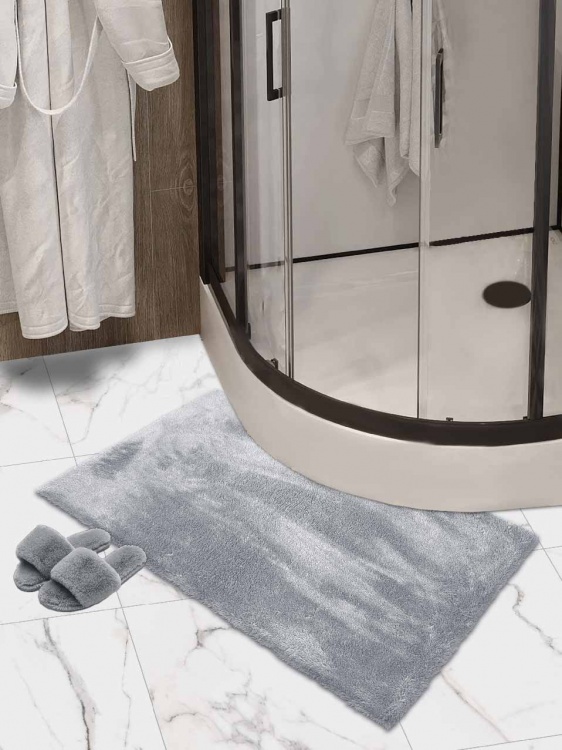 Коврик плюшевый 60х100 серый 02 S - 3