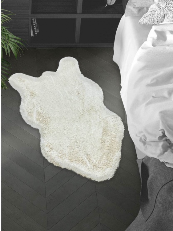 Коврик меховой шкура SHAHINTEX (3 см) 50х88 жемчужный 21 - 4