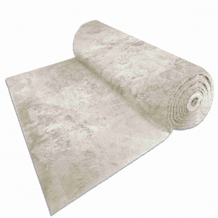 Коврик-дорожка меховой SHAHINTEX (3 см) 120х1500 жемчужный 21