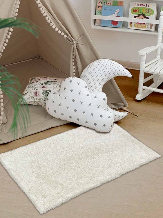 Коврик плюшевый 50х80 молочный 01 S - 3