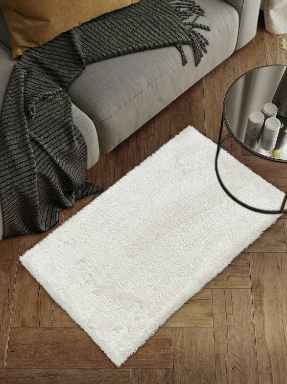 Коврик плюшевый 50х80 молочный 01 S - 4