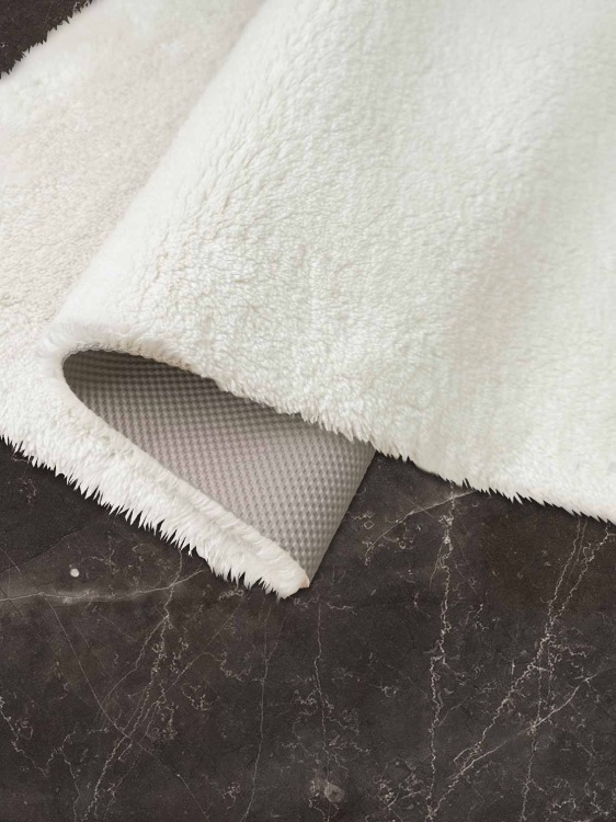 Коврик плюшевый 50х80 молочный 01 S