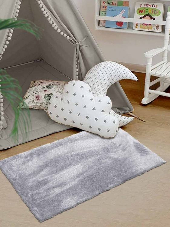 Коврик плюшевый 50х80 серый 02 S - 2