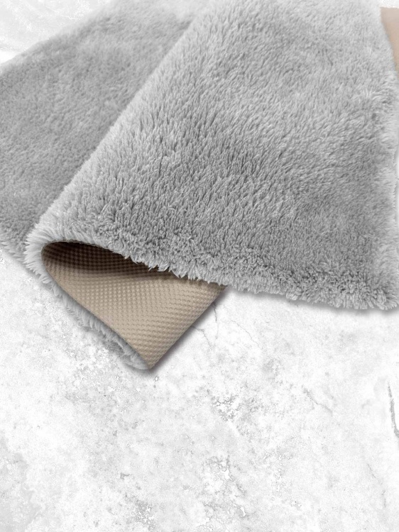 Коврик плюшевый 50х80 серый 02 S - 4