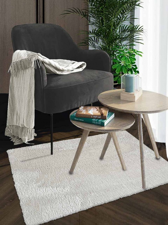 Коврик плюшевый 80х120 бежевый 04 S - 3