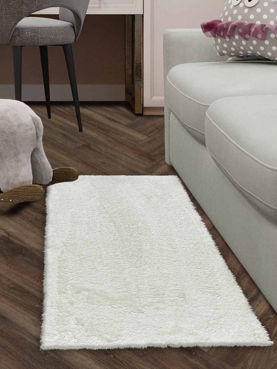 Коврик плюшевый 80х120 молочный 01 S - 4