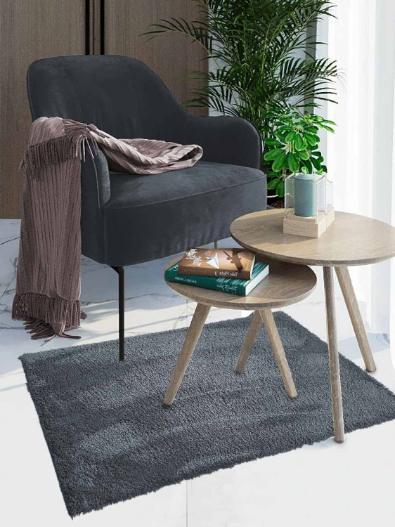 Коврик плюшевый 80х120 темно-серый 03 S - 3