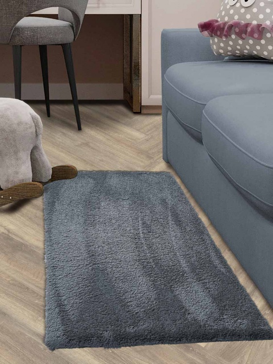 Коврик плюшевый 80х120 темно-серый 03 S - 4