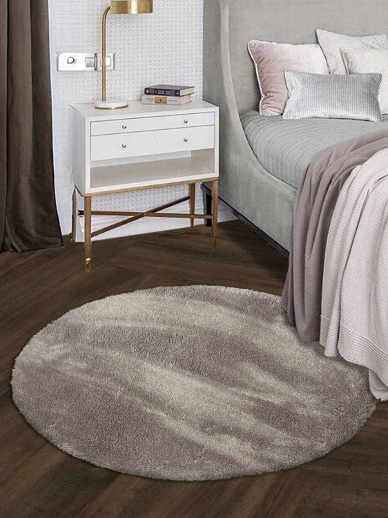 Коврик плюшевый D-99 (круг) мокко 05 S - 4