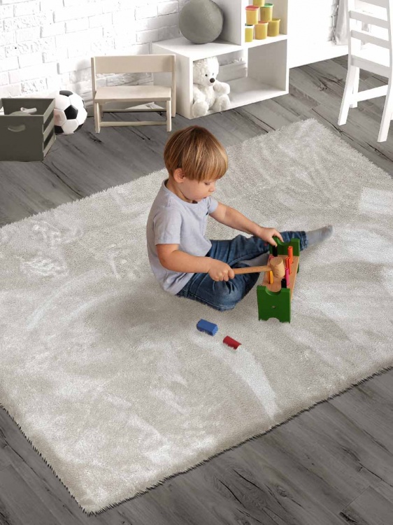 Коврик плюшевый 100х150 бежевый 04 S - 3