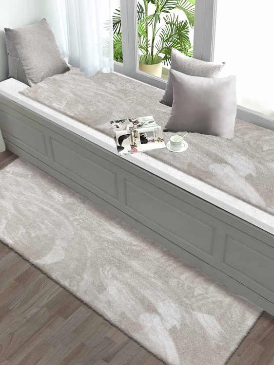 Коврик плюшевый 100х150 бежевый 04 S - 4