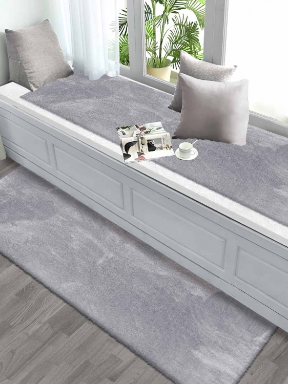 Коврик плюшевый 100х150 серый 02 S - 3