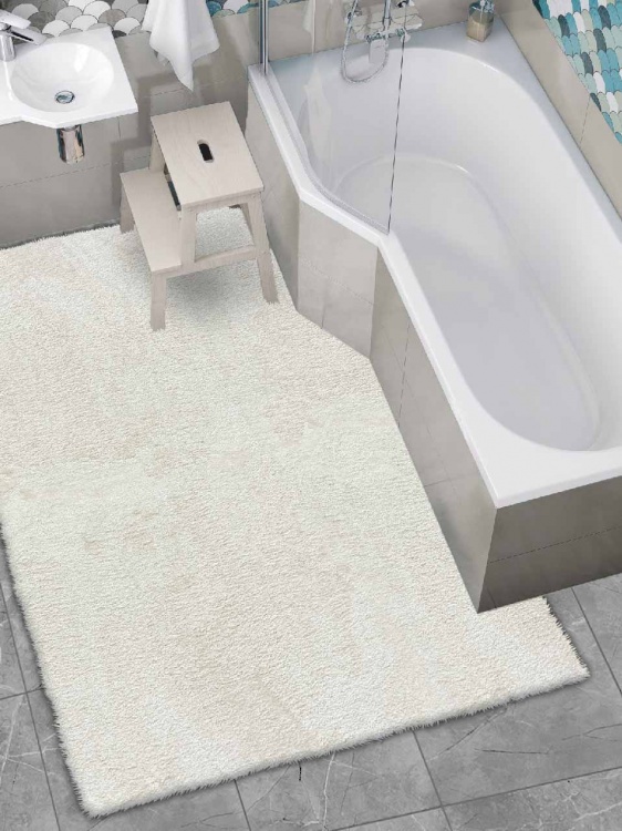Коврик плюшевый 120х200 молочный 01 S - 2