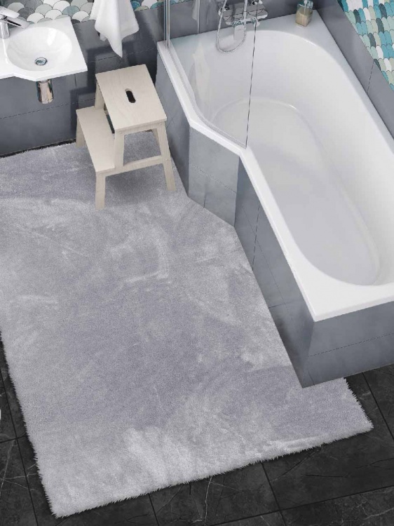 Коврик плюшевый 120х200 серый 02 S - 3
