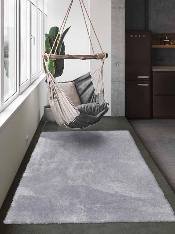 Коврик плюшевый 120х200 серый 02 S - 4