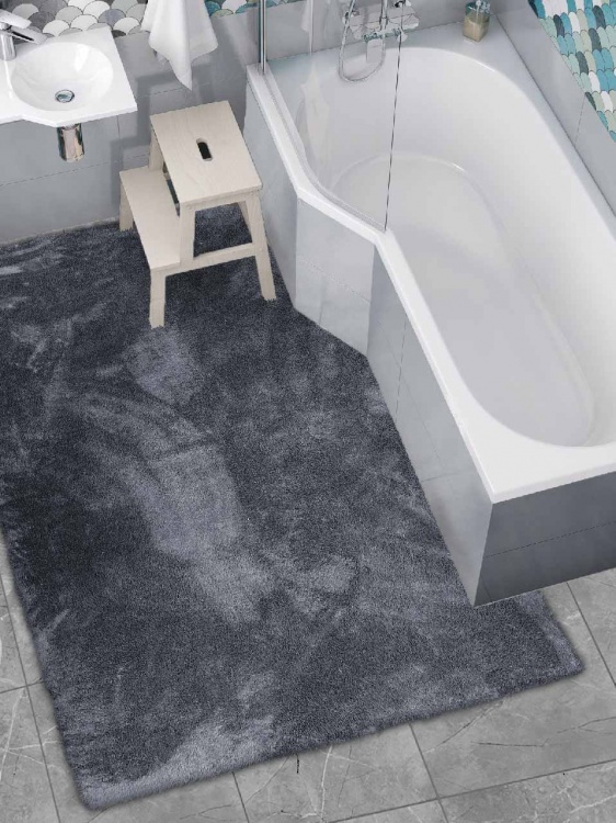 Коврик плюшевый 120х200 темно-серый 03 S - 2