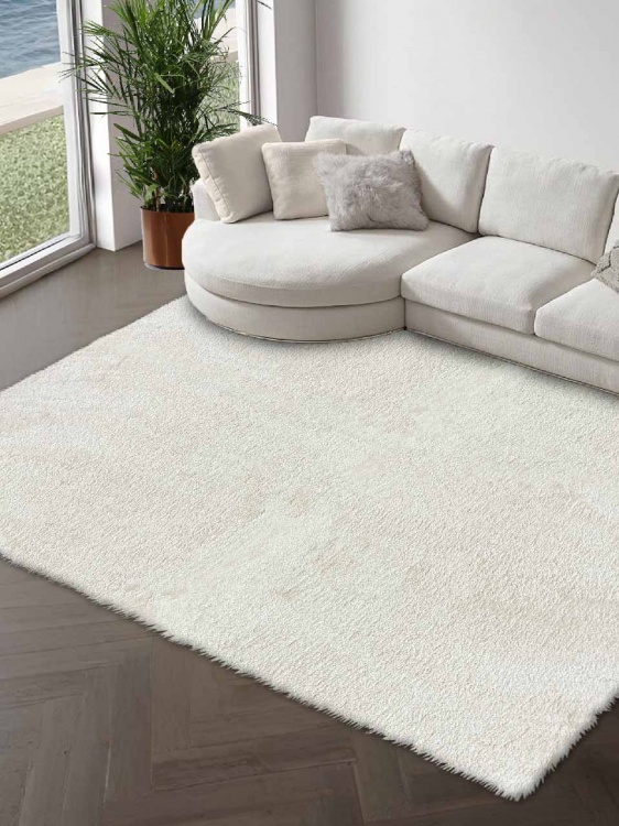 Коврик плюшевый 150х200 молочный 01 S - 4