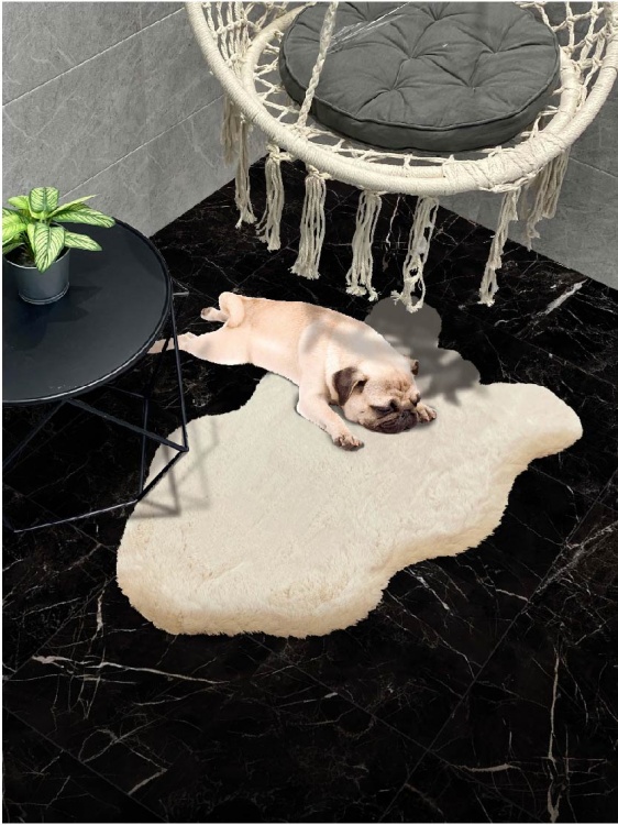 Коврик меховой шкура SHAHINTEX (3 см) 50х88 мальдивский песок 24 - 2