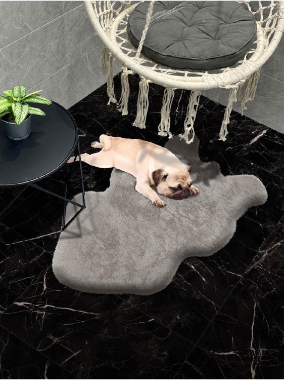 Коврик меховой шкура SHAHINTEX (3 см) 50х88 горностай 22 - 2