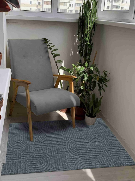 Коврик icarpet ЛАБИРИНТ с тиснением 67х120 серый 01 S - 3