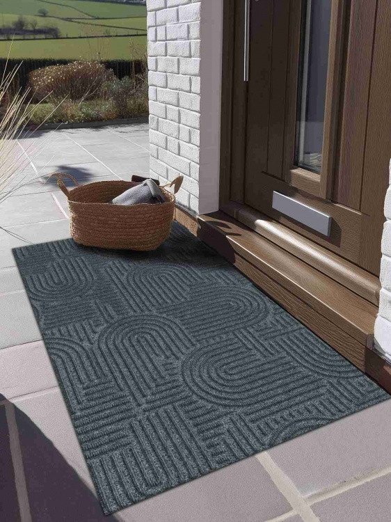 Коврик icarpet ЛАБИРИНТ с тиснением 67х120 серый 01 S - 4