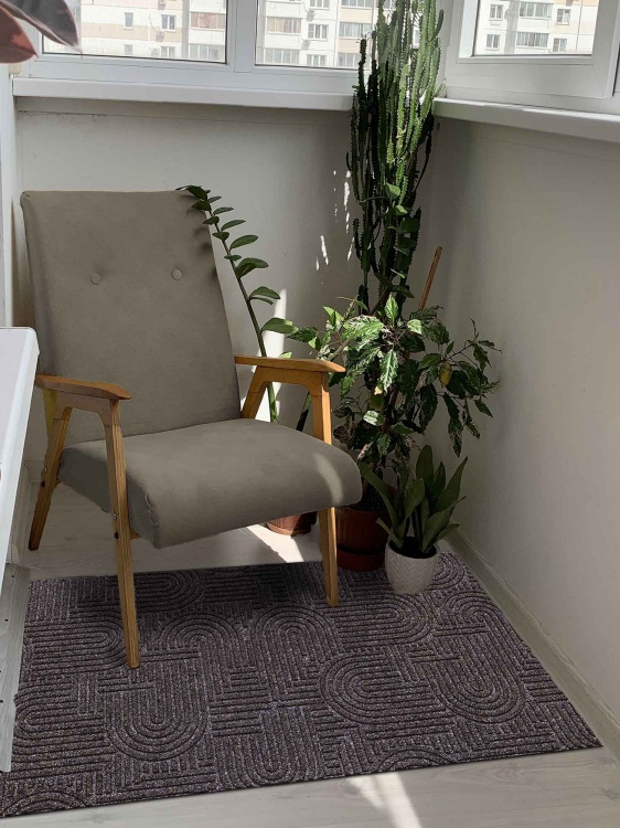 Коврик icarpet ЛАБИРИНТ с тиснением 67х120 мокко 02 S - 2