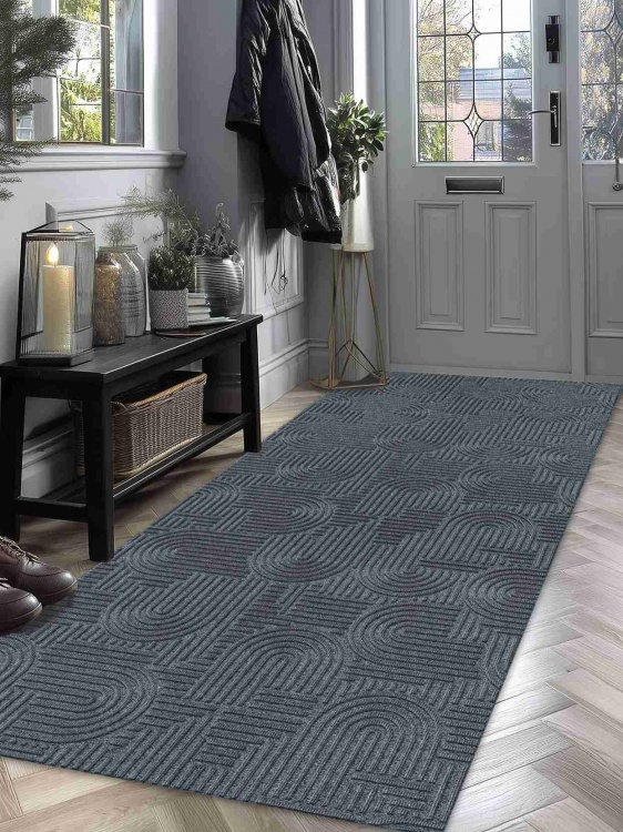 Коврик icarpet ЛАБИРИНТ с тиснением 100х200 серый 01 S - 3