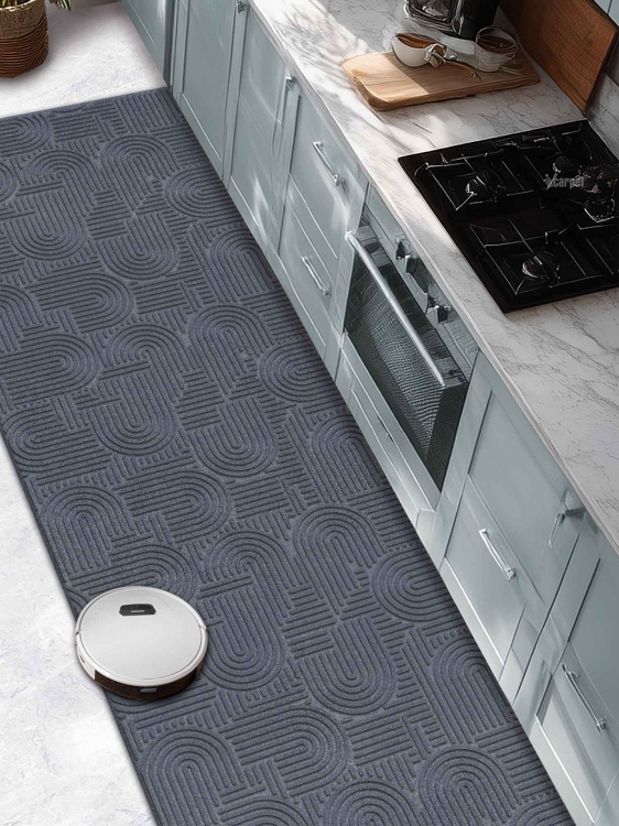 Коврик icarpet ЛАБИРИНТ с тиснением 100х300 серый 01 S - 3