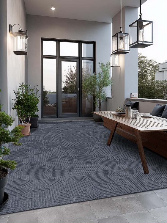 Коврик icarpet ЛАБИРИНТ с тиснением 200х300 серый 01 S - 3