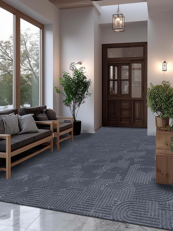 Коврик icarpet ЛАБИРИНТ с тиснением 200х300 серый 01 S - 4