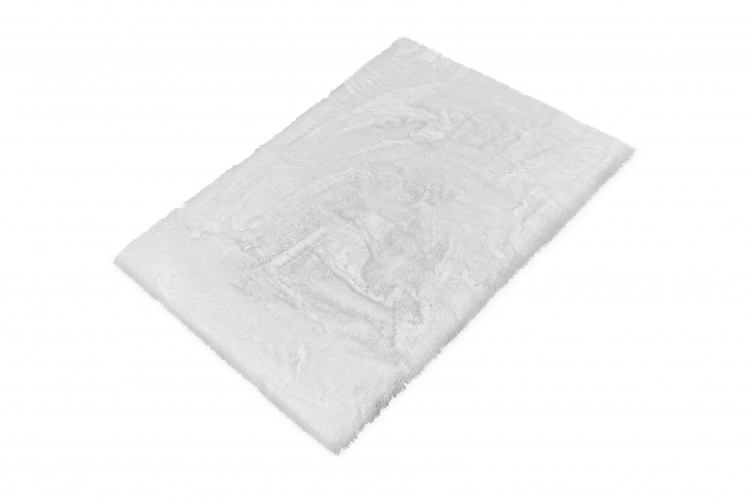 Коврик меховой SHAHINTEX (3 см) 40х60 белый кролик 28