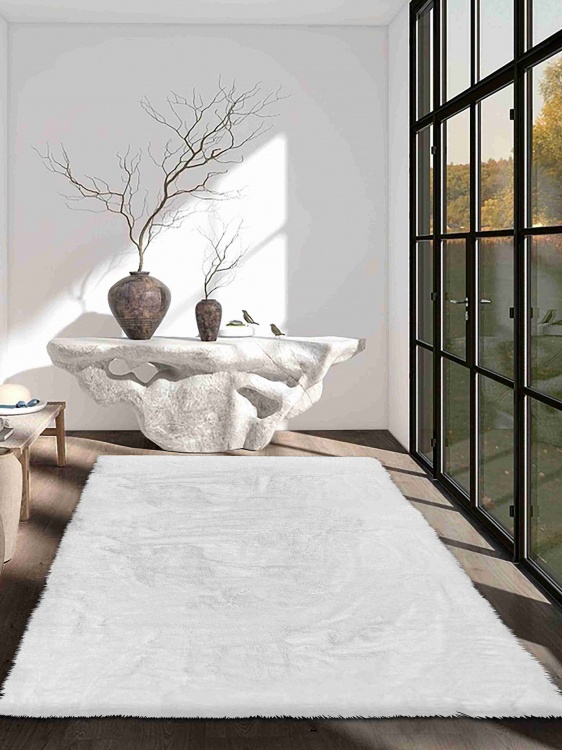 Коврик меховой SHAHINTEX (3 см) 150х200 белый кролик 28 S - 2